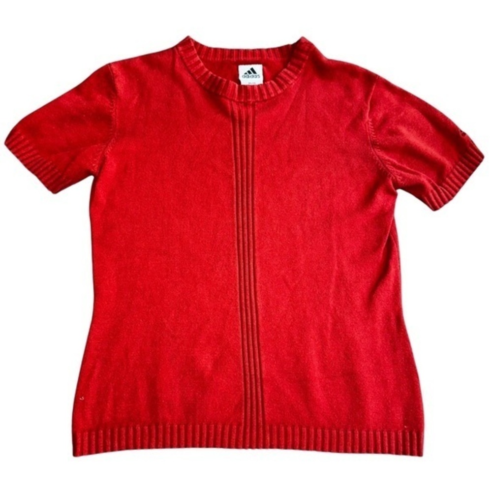 Adidas Short Sleeve Silk Cashmere Sweater Top Vintage Women’s Size Medium